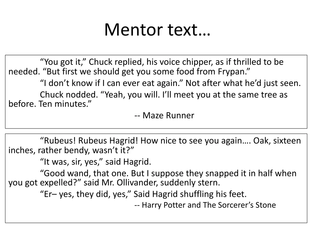 mentor text