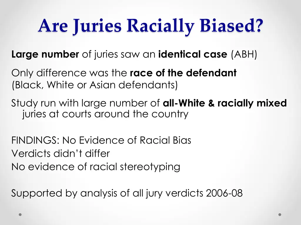 are juries racially biased