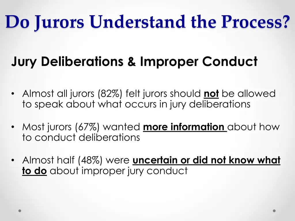 do jurors understand the process