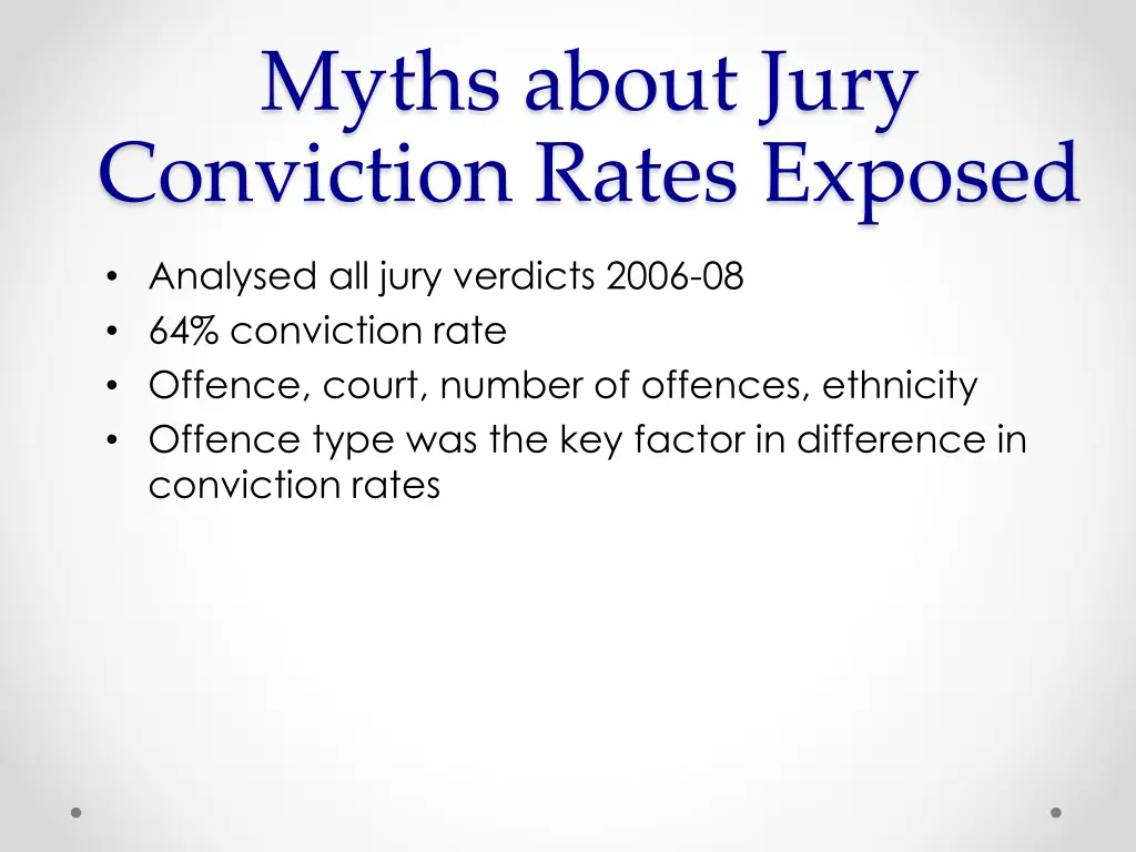 myths about jury conviction rates exposed