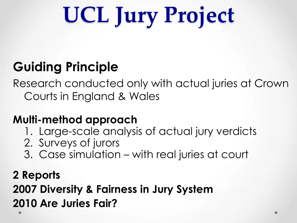 ucl jury project