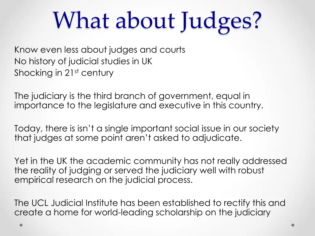 what about judges