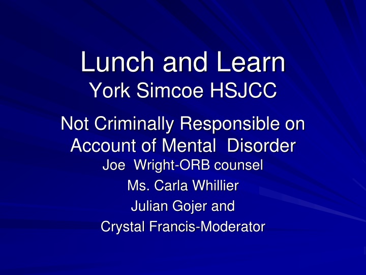 lunch and learn york simcoe hsjcc