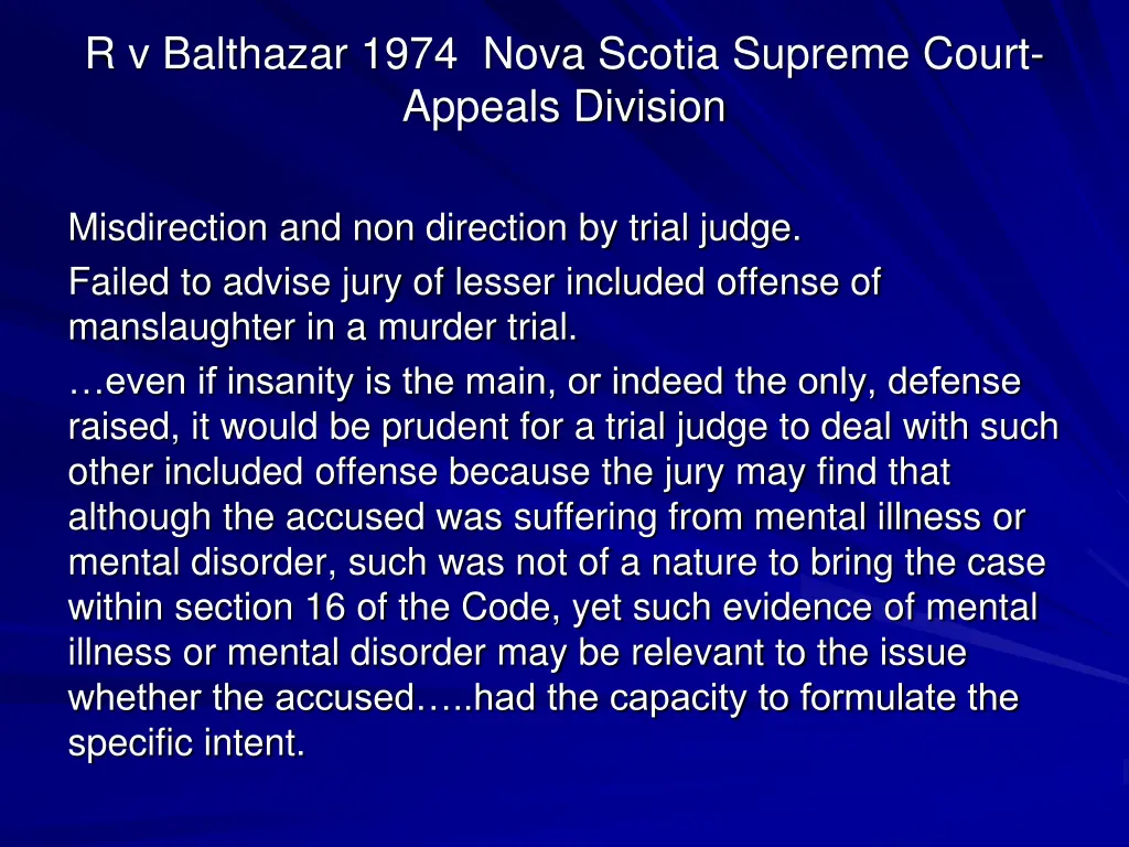 r v balthazar 1974 nova scotia supreme court