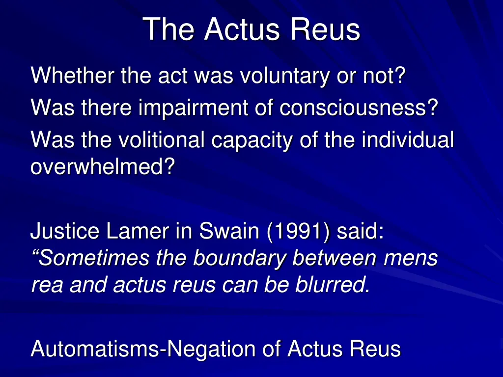 the actus reus