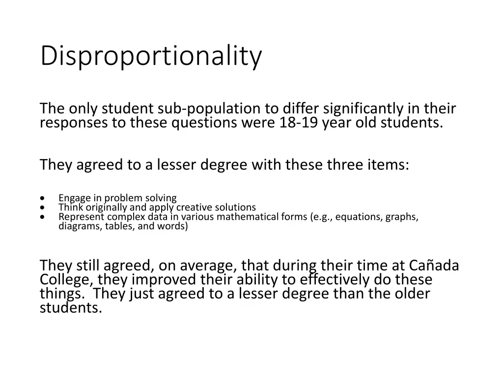 disproportionality