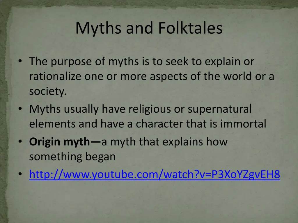 myths and folktales