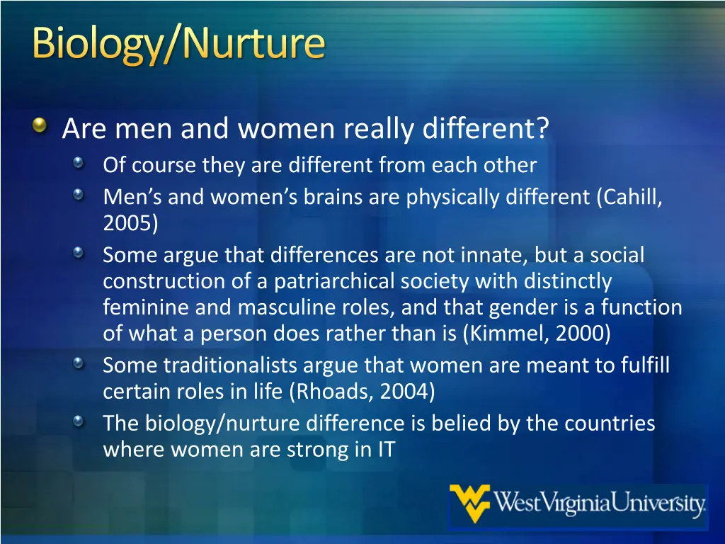 biology nurture