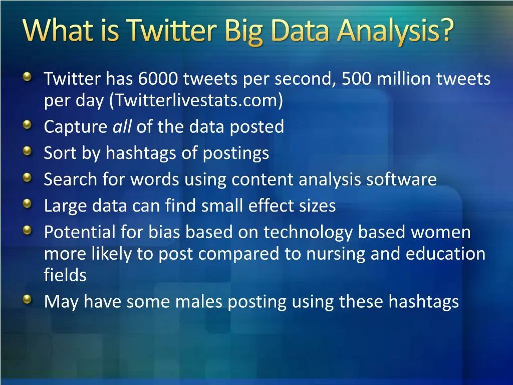 what is twitter big data analysis