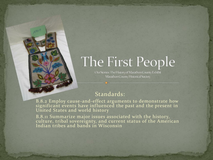 the first people our stories the history