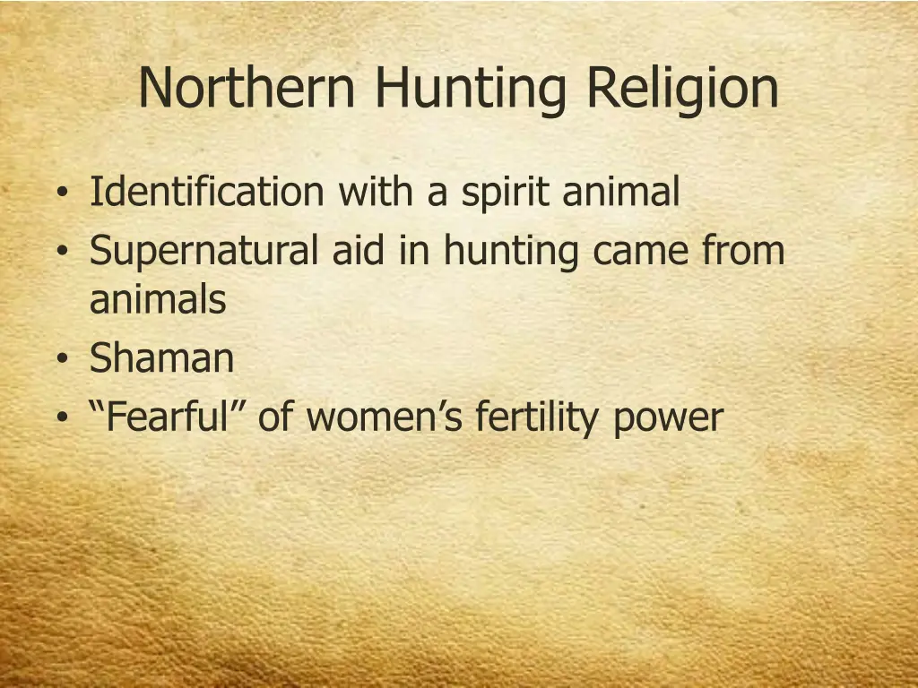 northern hunting religion 1