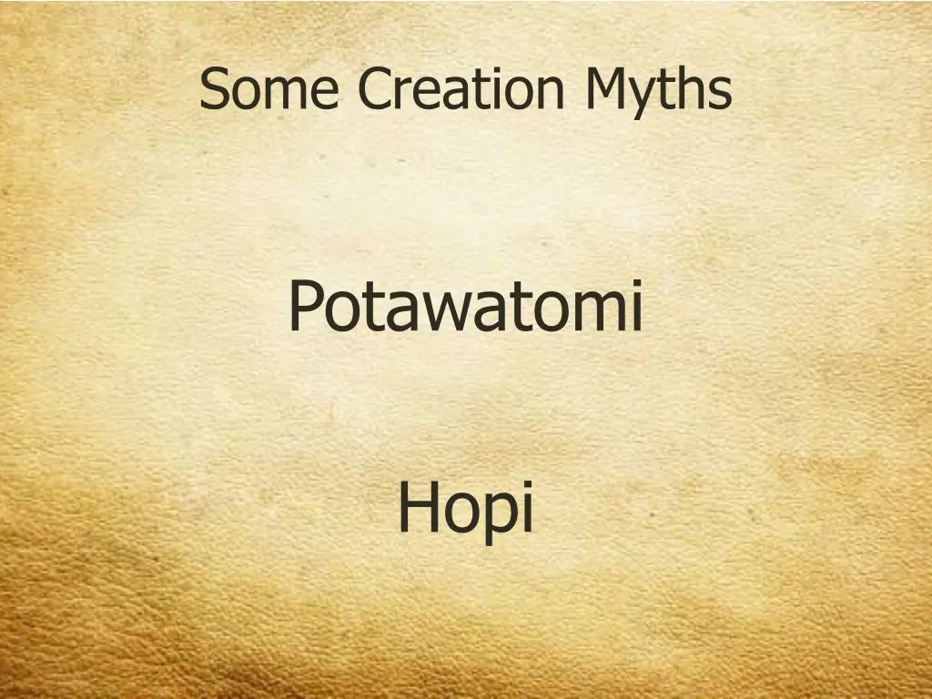 some creation myths