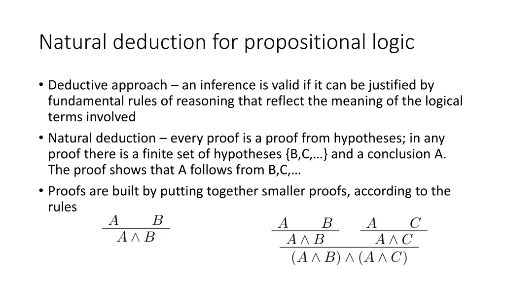 natural deduction for propositional logic