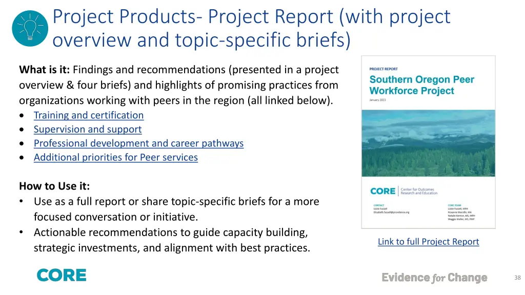 project products project report with project