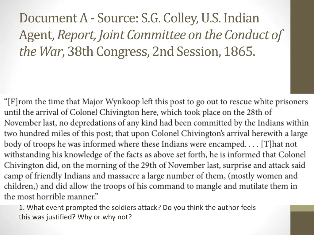 document a source s g colley u s indian agent