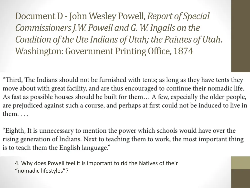 document d john wesley powell report of special