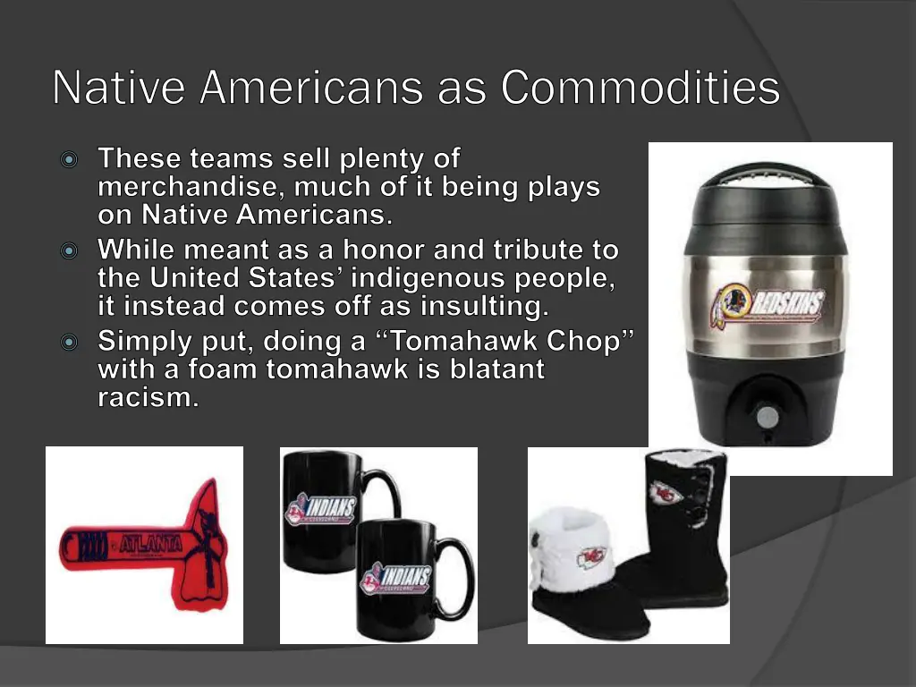 native americans as commodities