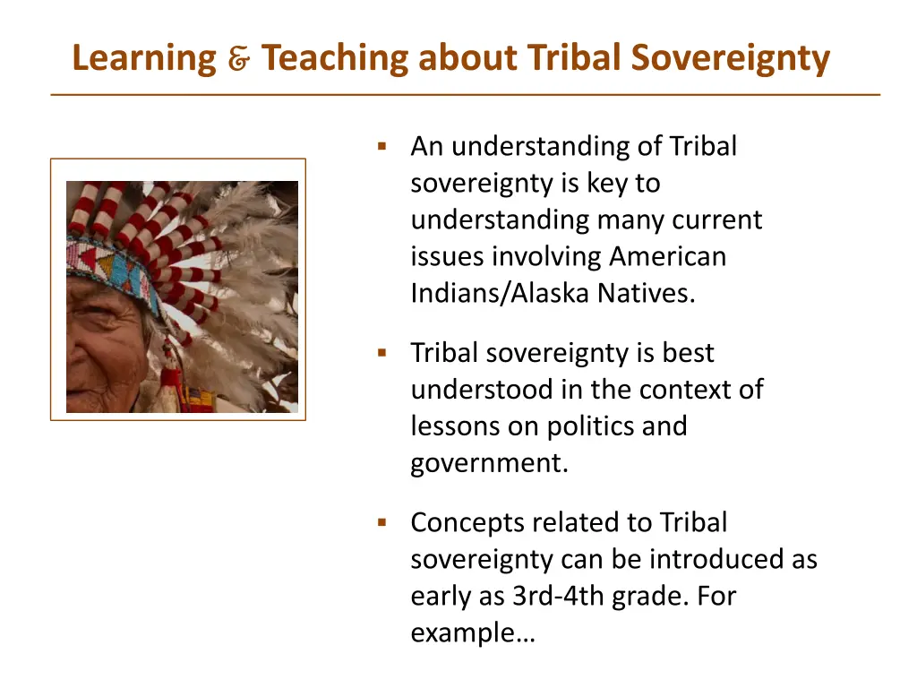 learning teaching about tribal sovereignty