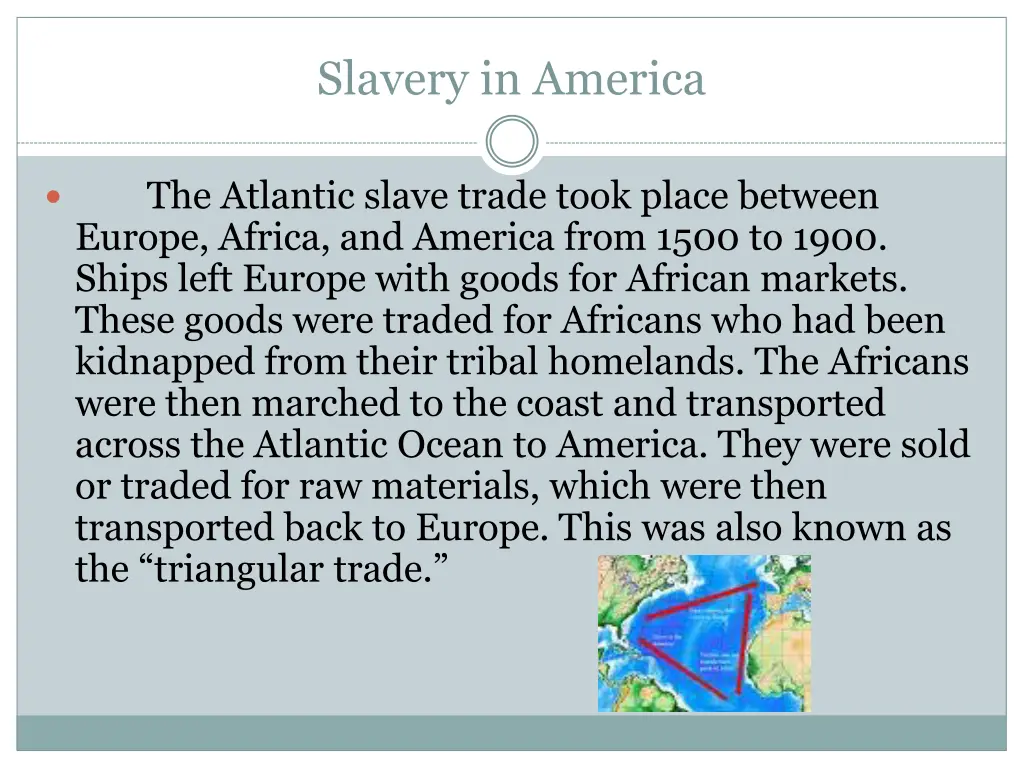 slavery in america