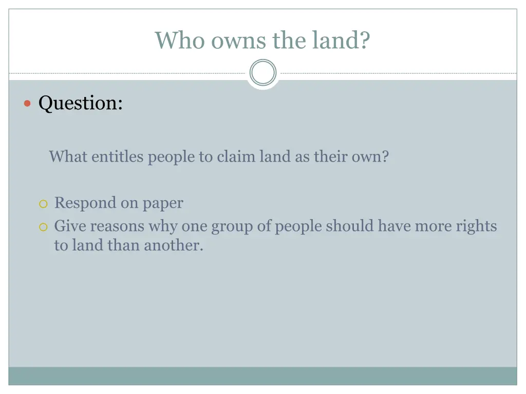 who owns the land