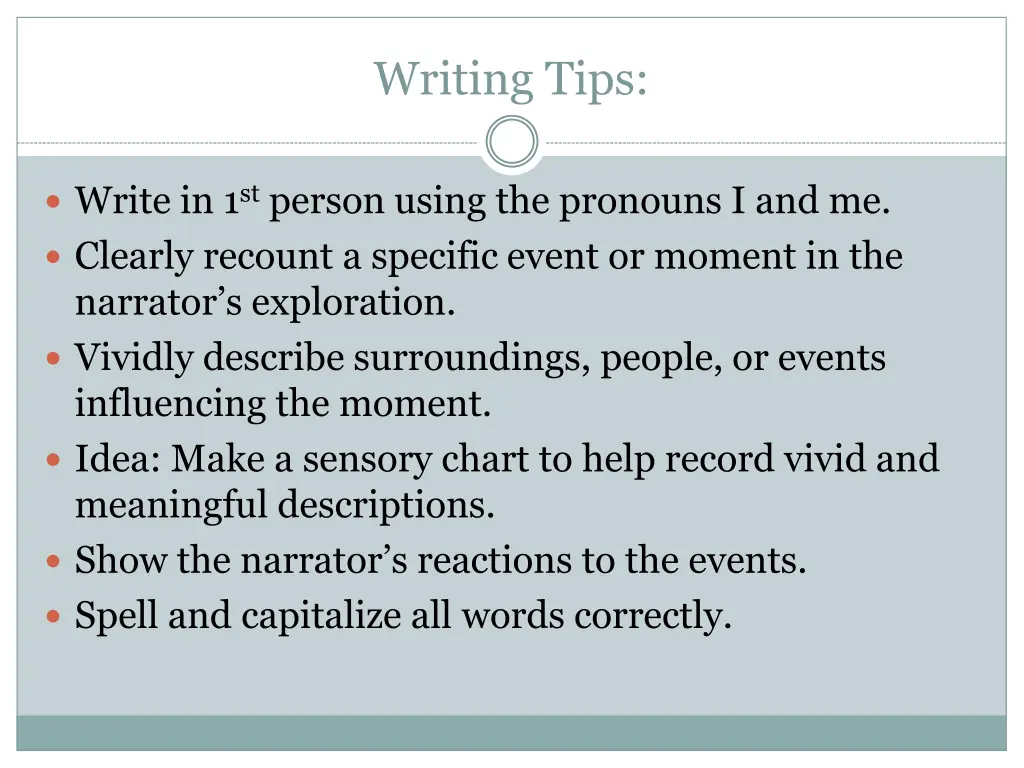 writing tips