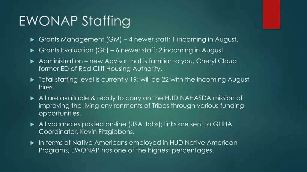 ewonap staffing