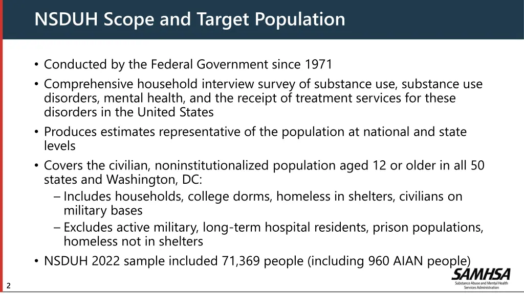 nsduh scope and target population