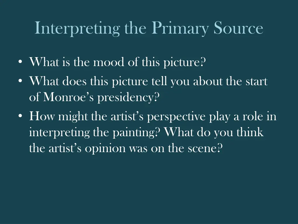 interpreting the primary source