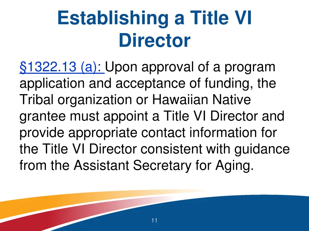 establishing a title vi director