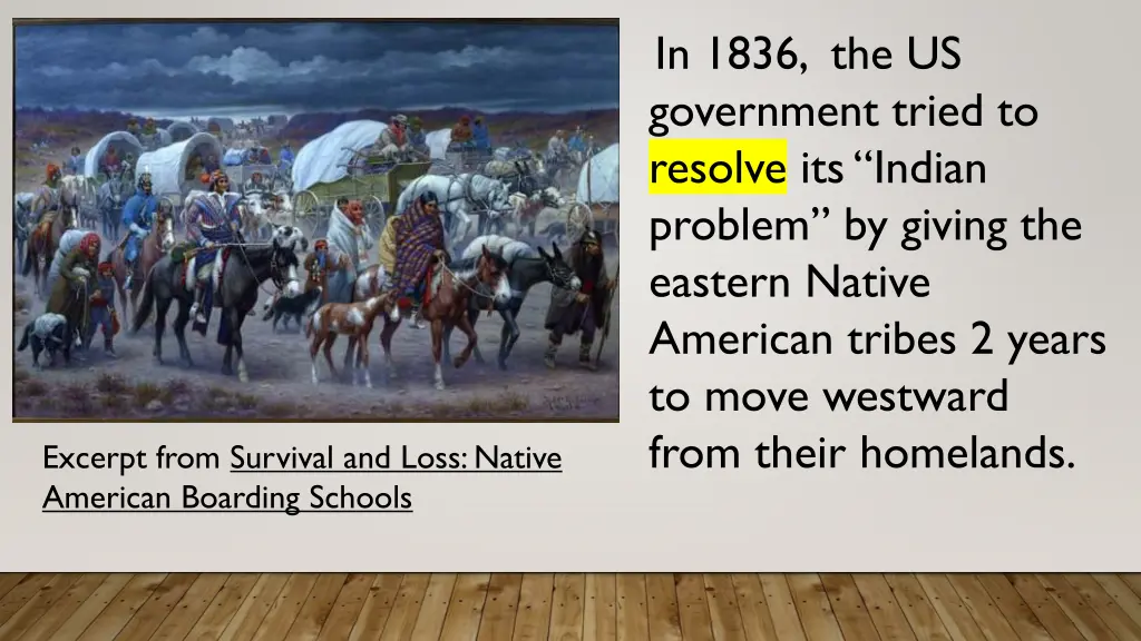 in 1836 the us government tried to resolve