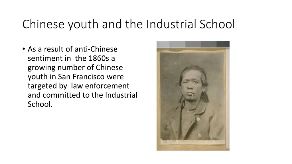 chinese youth and the industrial school