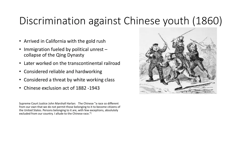 discrimination against chinese youth 1860