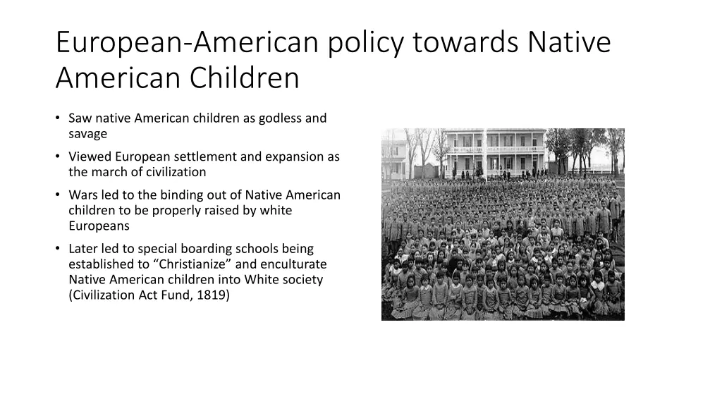 european american policy towards native american