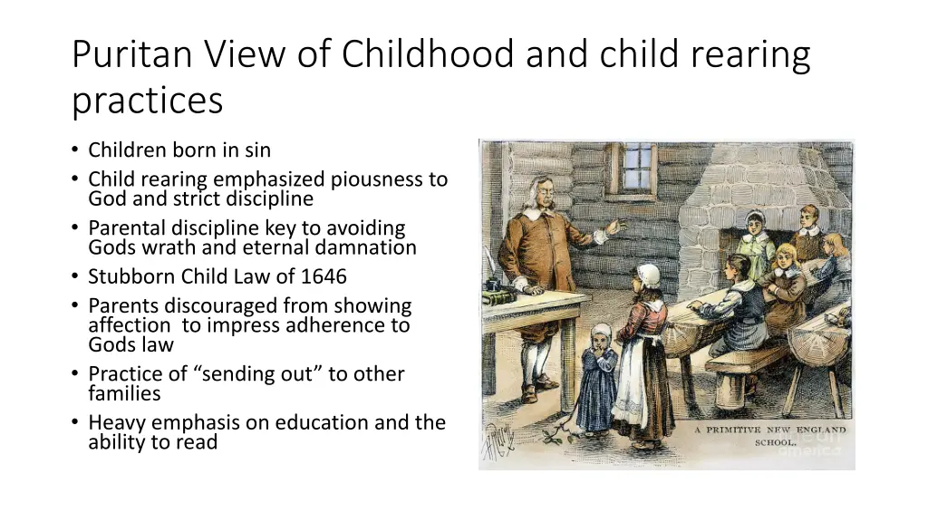 puritan view of childhood and child rearing