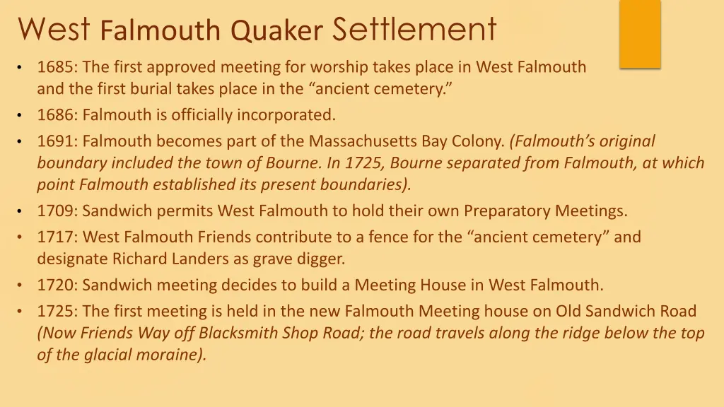 west falmouth quaker settlement 1