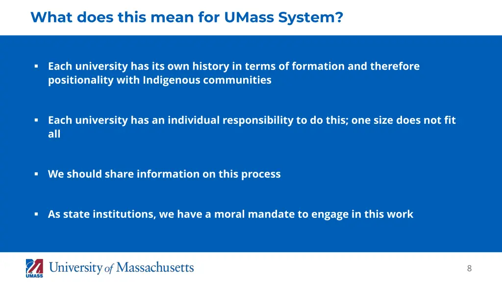 what does this mean for umass system