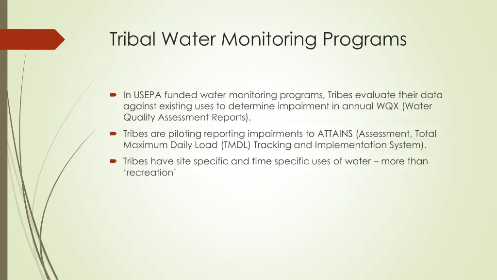 tribal water monitoring programs 1