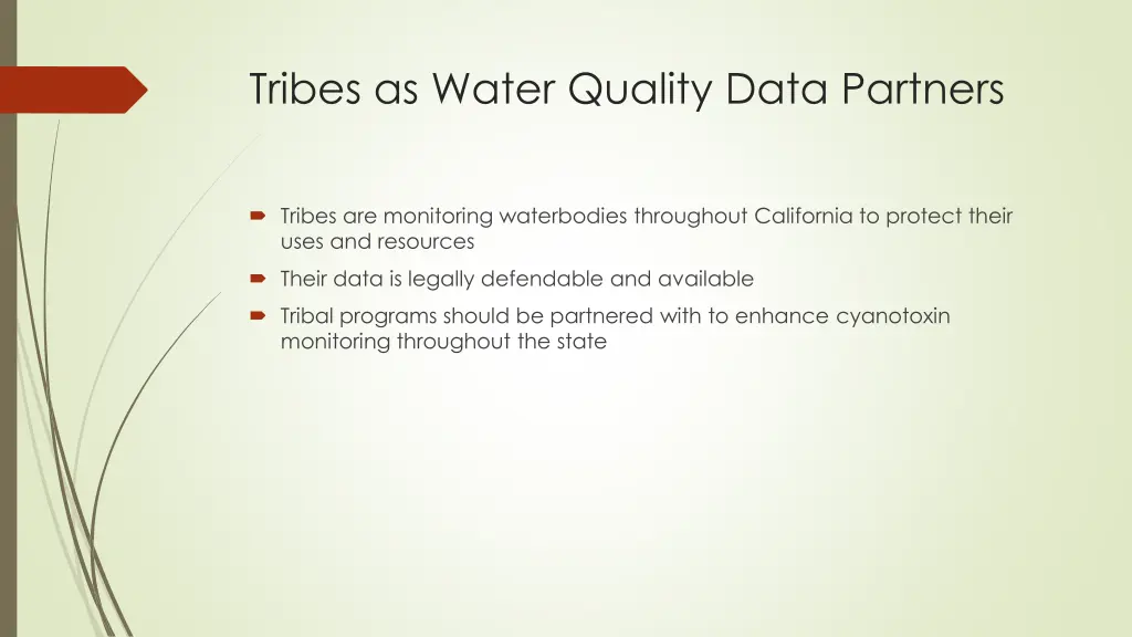 tribes as water quality data partners