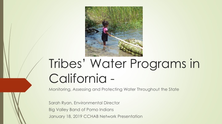 tribes water programs in california monitoring