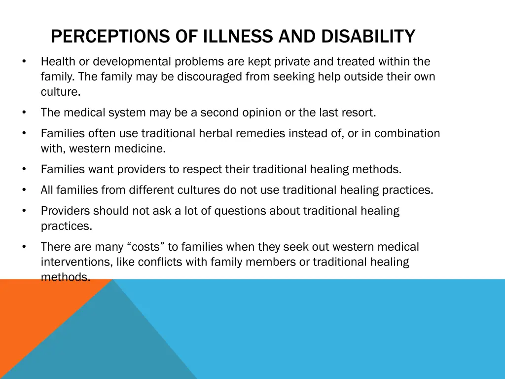 perceptions of illness and disability