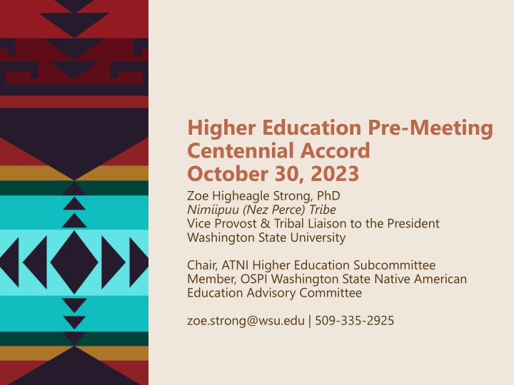 higher education pre meeting centennial accord