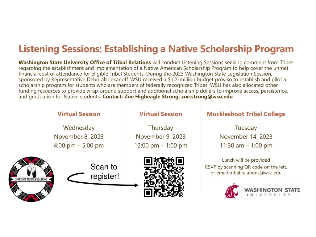 listening sessions establishing a native