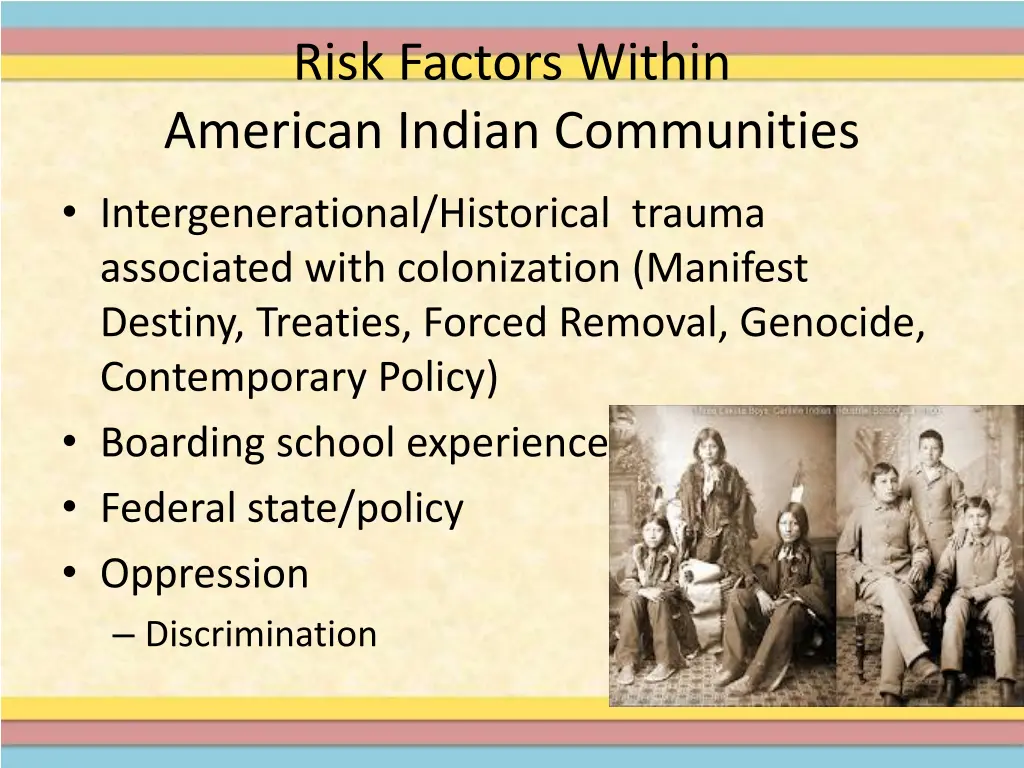 risk factors within american indian communities