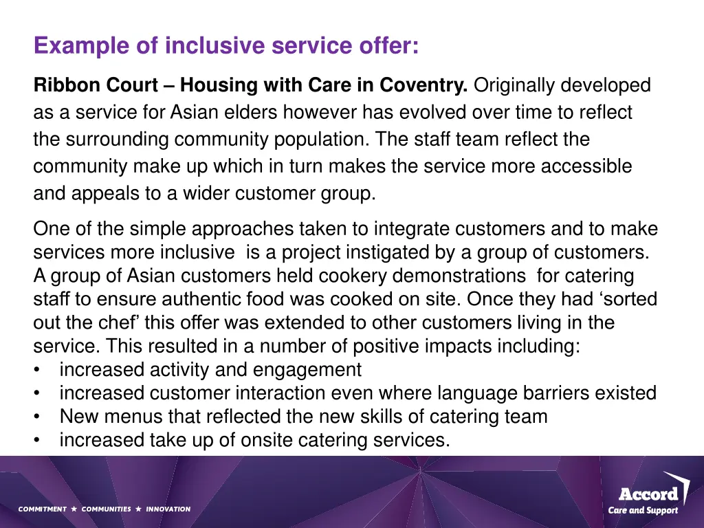 example of inclusive service offer