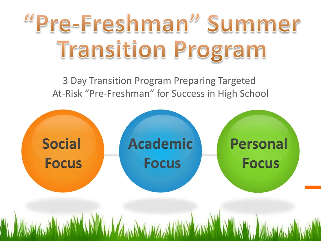 pre freshman summer transition program