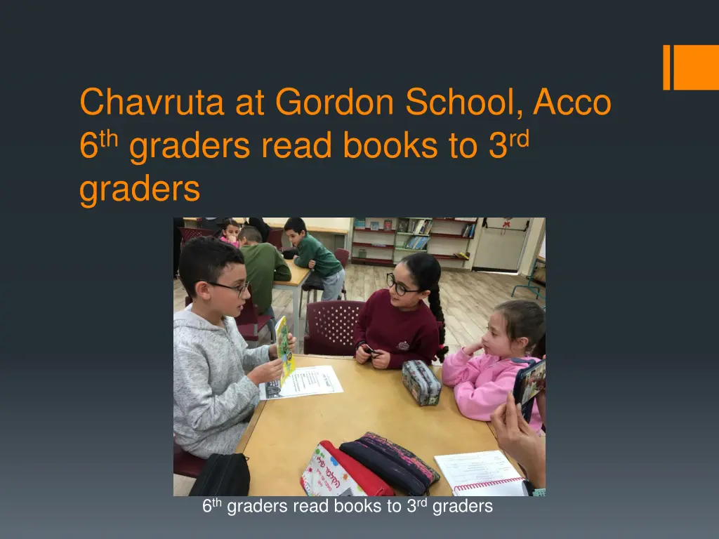 chavruta at gordon school acco 6 th graders read