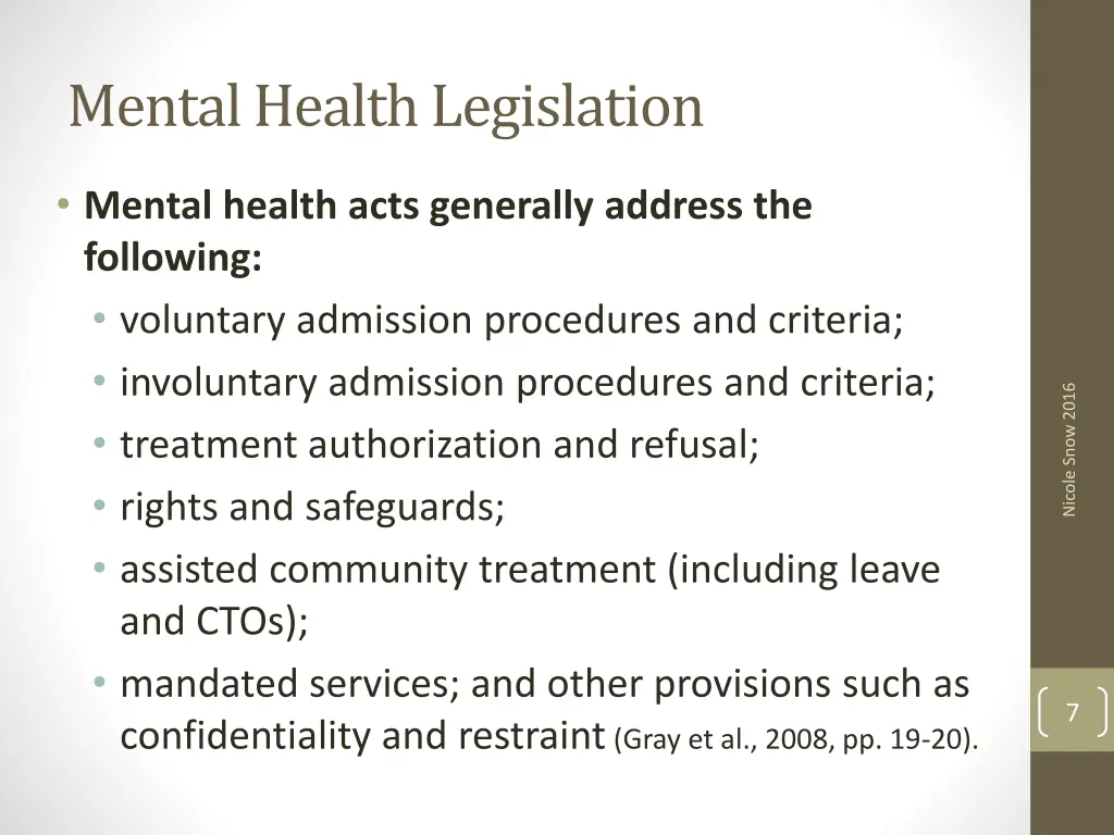 mental health legislation 1