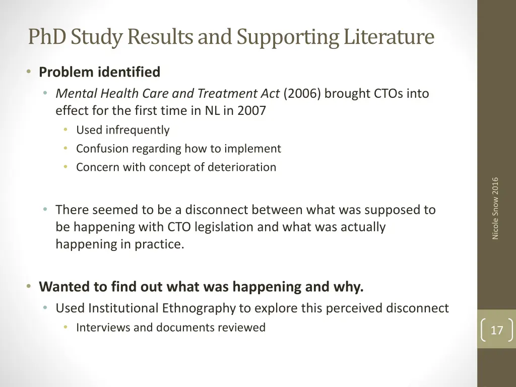 phd study results and supporting literature