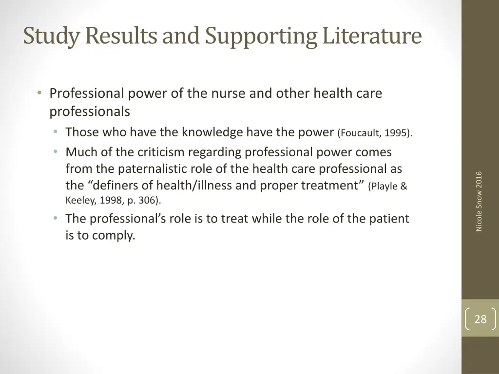 study results and supporting literature 10