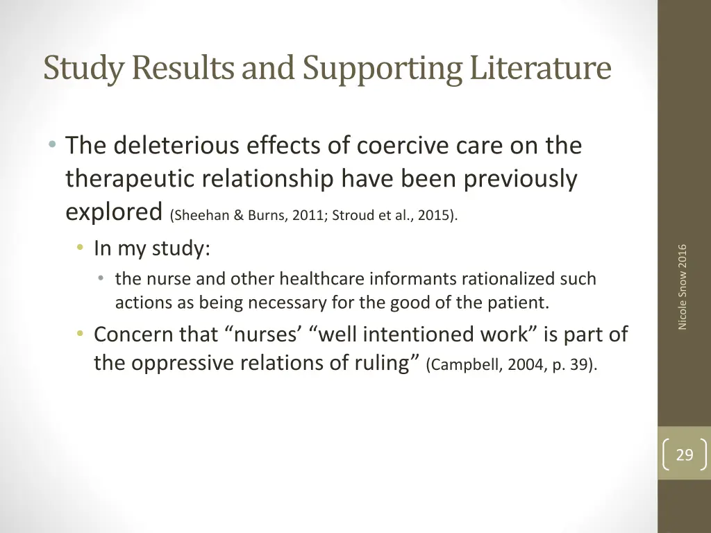 study results and supporting literature 11